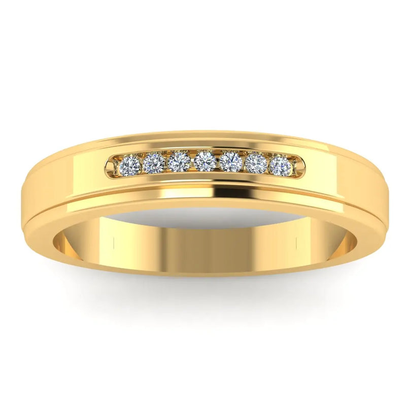 Men's Diamond Band 0.1ct Wedding Ring GR19964 HEERA DIAMONDS