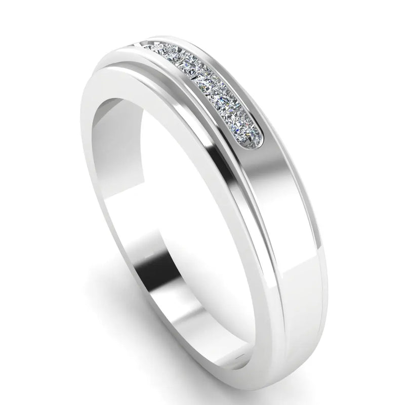 Men's Diamond Band 0.1ct Wedding Ring GR19964 HEERA DIAMONDS