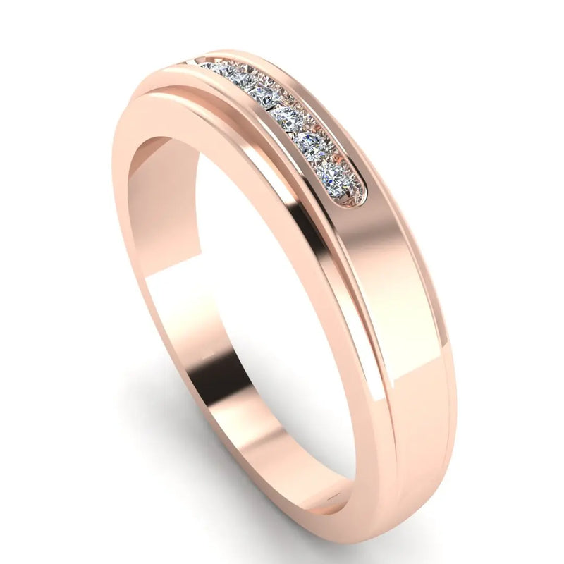 Men's Diamond Band 0.1ct Wedding Ring GR19964 HEERA DIAMONDS