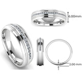 Men's Diamond Band 0.25ct Wedding Ring DW37 Heera Diamonds HEERA DIAMONDS