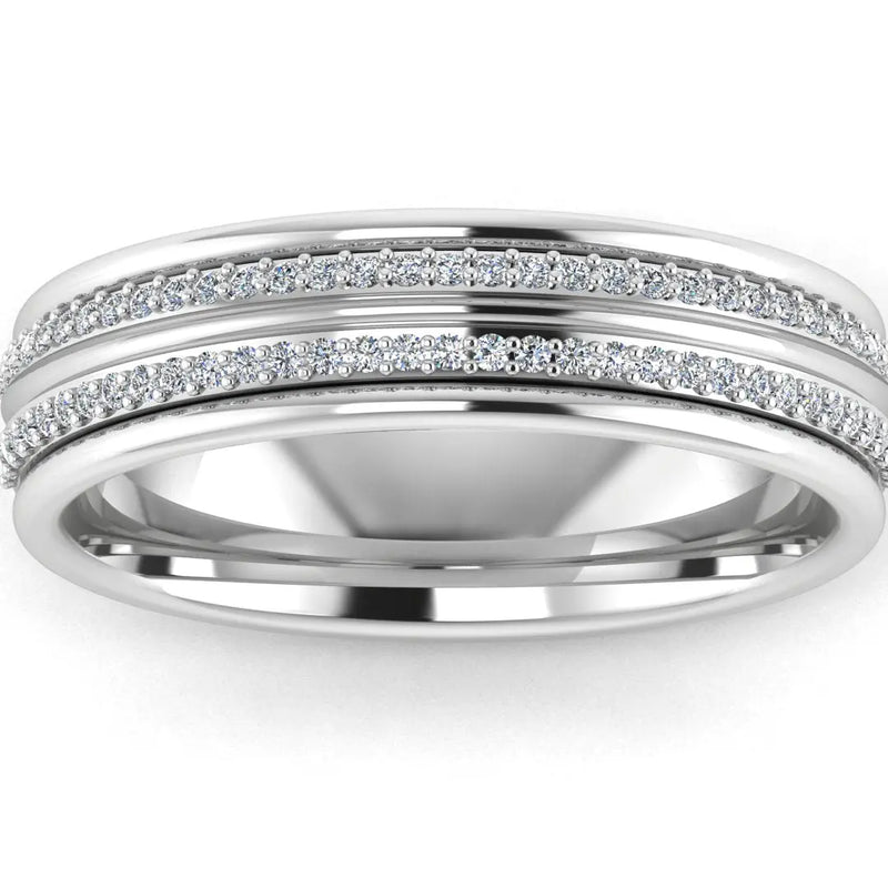 Men's Diamond Band 0.25ct Wedding Ring DW38 Heera Diamonds HEERA DIAMONDS