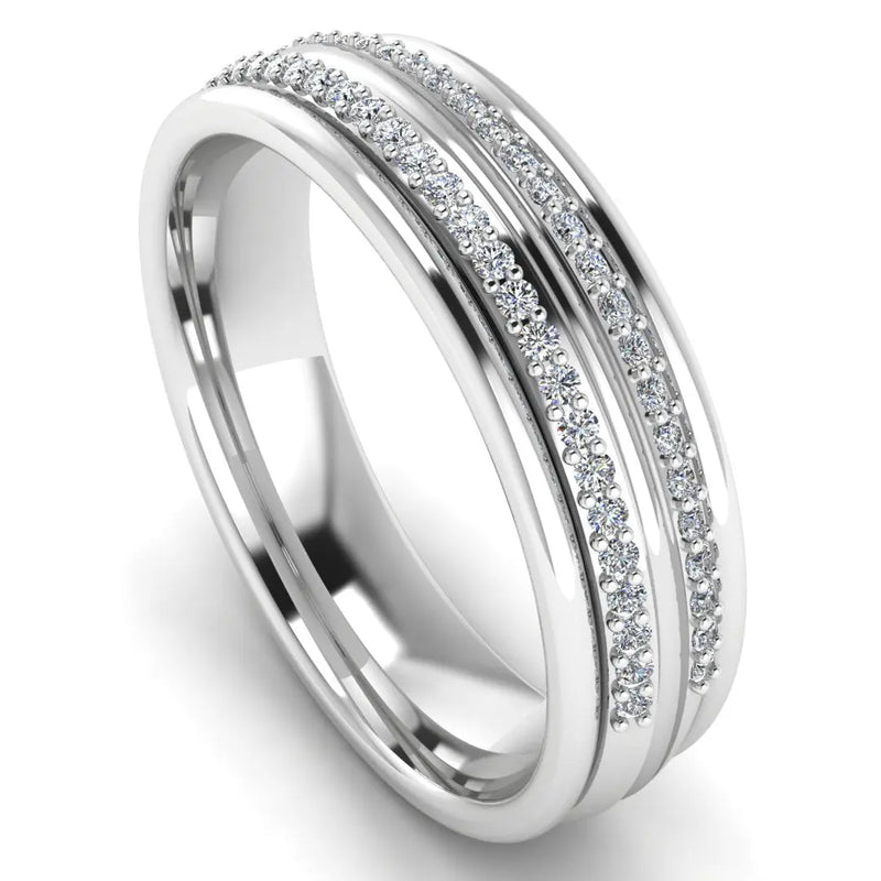 Men's Diamond Band 0.25ct Wedding Ring DW38 Heera Diamonds HEERA DIAMONDS