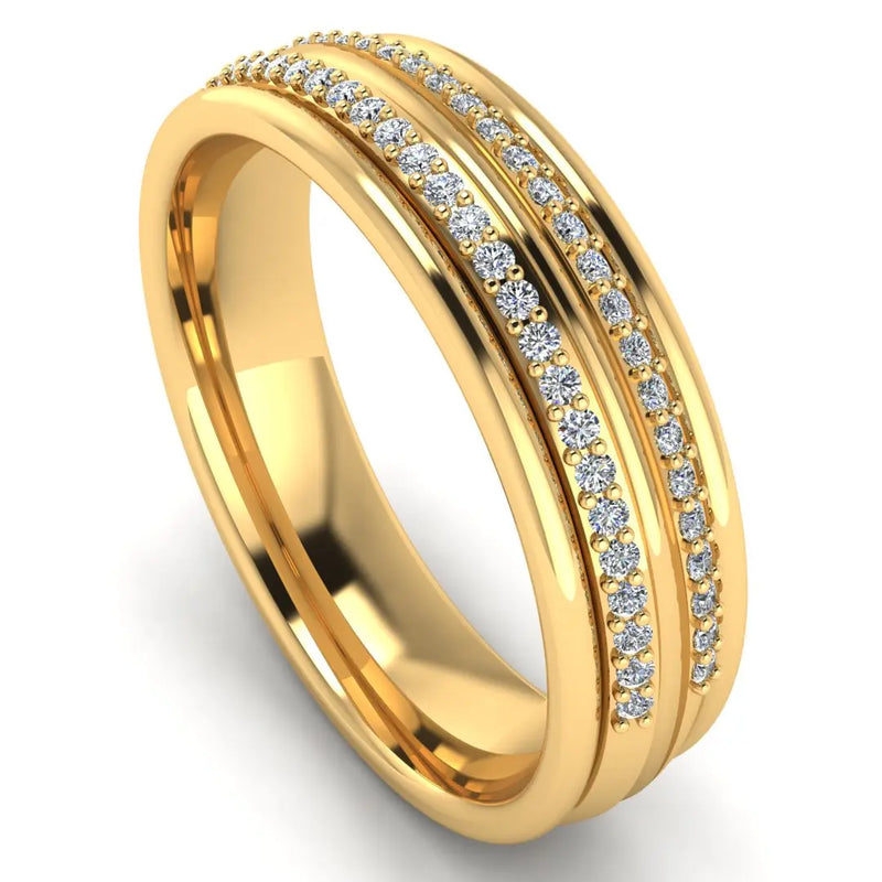 Men's Diamond Band 0.25ct Wedding Ring DW38 Heera Diamonds HEERA DIAMONDS