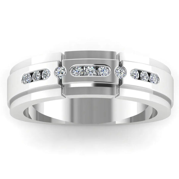 Men's Diamond Band 0.25ct Wedding Ring GR19965 HEERA DIAMONDS