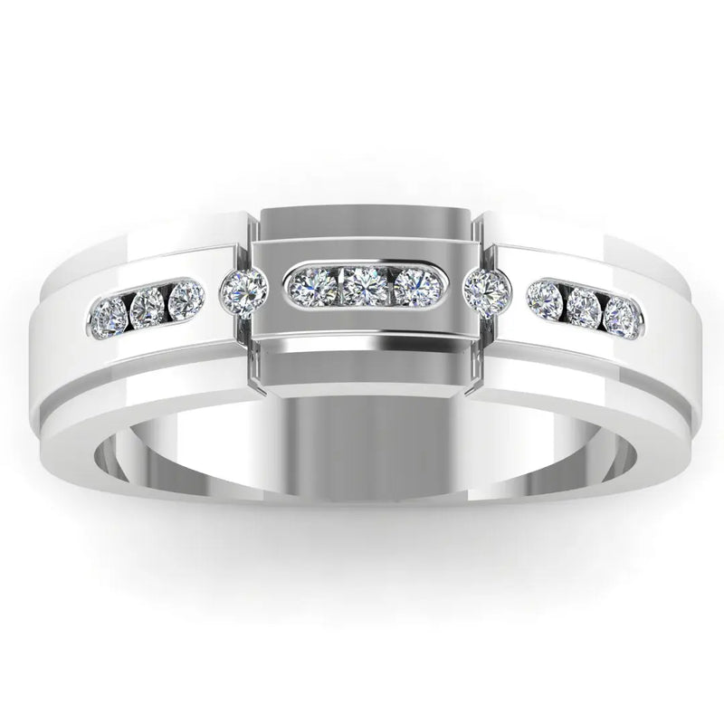 Men's Diamond Band 0.25ct Wedding Ring GR19965 HEERA DIAMONDS