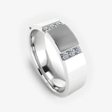 Men's Diamond Band 0.2ct Wedding Ring DW52