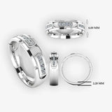 Men's Diamond Band Wedding Ring DW22