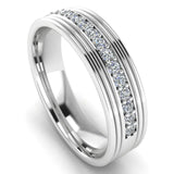 Men's Diamond Band 0.3ct Wedding Ring DW35 Heera Diamonds HEERA DIAMONDS