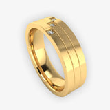 Men's Diamond Band 0.3ct Wedding Ring DW51 Heera Diamonds