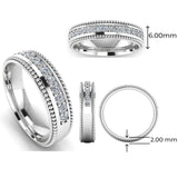 Men's Diamond Band 0.45ct Wedding Ring DW31 Heera Diamonds HEERA DIAMONDS