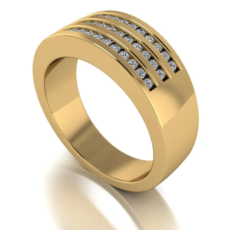 Men's Diamond Band 0.4ct Wedding Ring GR19883 HEERA DIAMONDS