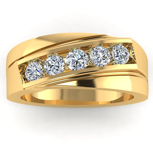 Men's Diamond Band 1.00ct Lab Grown Wedding Ring GR20311 HEERA DIAMONDS