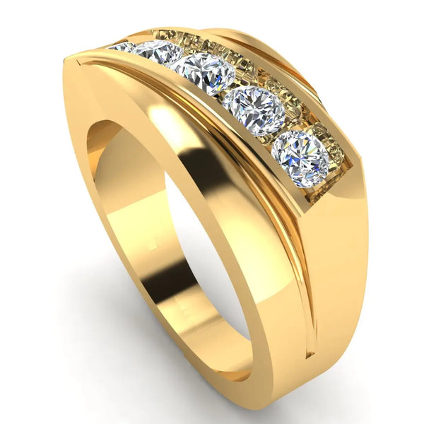 Men's Diamond Band 1.00ct Lab Grown Wedding Ring GR20311 HEERA DIAMONDS