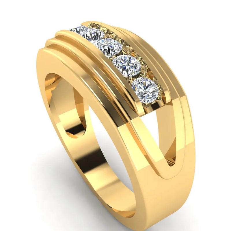 Men's Diamond Band 1.00ct Wedding Ring GR19655 HEERA DIAMONDS