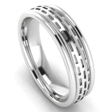 Men's Pattern Band Wedding Ring  WP39 HEERA DIAMONDS