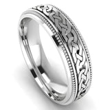 Men's Pattern Band Wedding Ring  WP45 HEERA DIAMONDS