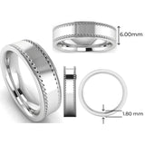 Men's Pattern Band Wedding Ring WP68 HEERA DIAMONDS