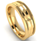 Men's Pattern Band Wedding Ring WP70 HEERA DIAMONDS