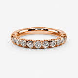 Micro Set Lab Diamond Half Eternity Band Wedding Ring MRB