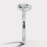 "Millie" 1 Carat Pear Cut Diamond Hidden Under Halo Engagement Ring UHPS01