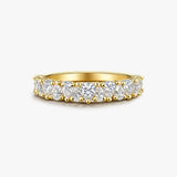 "Mirage" 1.5 Carat 18K Yellow Gold Half Eternity Ring