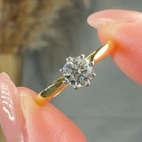 "Miralune" 0.44 Carat  Round Cut Natural Diamond Solitaire Engagement Ring MDR3380