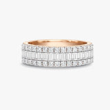 "Mirevane" 1.50 Carat Baguette Cut & Round Cut Diamond Half Eternity Ring ET114