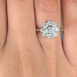 "Monviera" 0.70 Carat Round Cut Natural Diamond Engagement Ring MDR4460