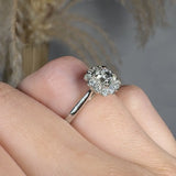 "Morvyn" 0.8 Carat Asscher Cut Natural Diamond Engagement Ring HR1934 HEERA DIAMONDS