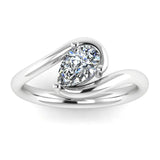"Mystic" Solitaire 2 Carat Pear Shape 18 KT Yellow Gold Engagement Ring SSPS04 HEERA DIAMONDS