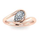 "Mystic" Solitaire 2 Carat Pear Shape 18 KT Yellow Gold Engagement Ring SSPS04 HEERA DIAMONDS