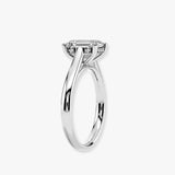 "Nina" 1 Carat Emerald Cut Diamond Hidden Under Halo Engagement Ring UHEC01