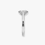 "Nina" 1 Carat Emerald Cut Diamond Hidden Under Halo Engagement Ring UHEC01