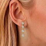 "Niva" 1.30 CT Drop Diamond Earrings