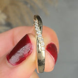 "Noemi" Twist Micro Set 0.10ct Diamond Eternity Ring ET68