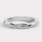 "Noemi" Twist Micro Set 0.10ct Diamond Eternity Ring ET68