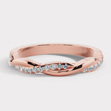 "Noemi" Twist Micro Set 0.10ct Diamond Eternity Ring ET68