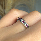 "Nor" Ruby 0.7 Carat Natural Diamond Half Eternity Ring HR1721 HEERA DIAMONDS