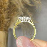 "Norevina" 0.48 Carat  Round Cut Natural Diamond Trilogy Engagement Ring MDR1977