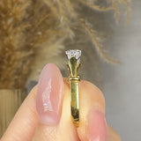 "Norevina" 0.48 Carat  Round Cut Natural Diamond Trilogy Engagement Ring MDR1977