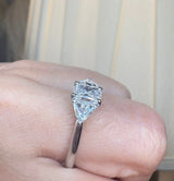 "North" Radiant Cut 1 Carat Trilogy Platinum Engagement Ring HEERA DIAMONDS