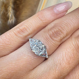 "North" Radiant Cut 1 Carat Trilogy Platinum Engagement Ring HEERA DIAMONDS