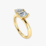 "Norvane" 2.76 Carat Pear & Emerald Cut Lab Grown Diamond Engagement Ring HLR451