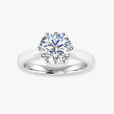 "Nove" 0.55 Carat  Round Cut Natural Diamond Solitaire Engagement Ring MDR3644
