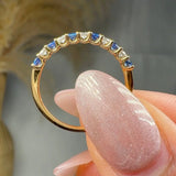 "Nuvella" Blue Sapphire Round Cut 0.20 Carat Diamond Engagement Ring HR82 HEERA DIAMONDS