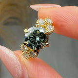 "Nyvra" Fancy Vivid Green 2.5 Carat Round Cut Lab Grown Diamond Engagement Ring HLR631 HEERA DIAMONDS