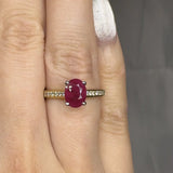 "Nyzor" Pink 1.04 Carat Oval Cut Natural Diamond Shoulder Engagement Ring HM456 HEERA DIAMONDS