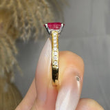 "Nyzor" Pink 1.04 Carat Oval Cut Natural Diamond Shoulder Engagement Ring HM456 HEERA DIAMONDS