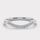 "Olivia" Micro Set Subtle Wave Shaped 0.20ct Diamond Eternity Ring ET52