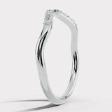 "Olivia" Micro Set Subtle Wave Shaped 0.20ct Diamond Eternity Ring ET52